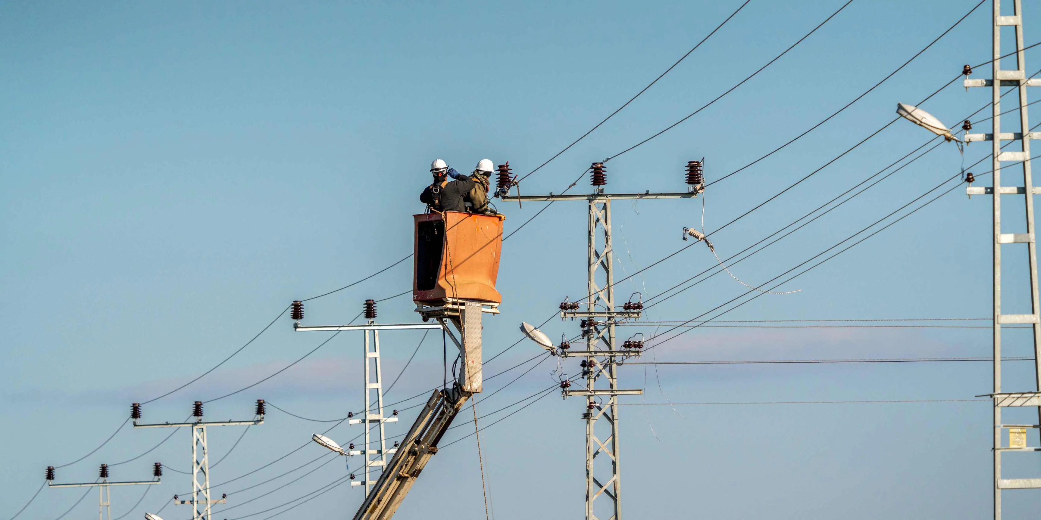 power line workers