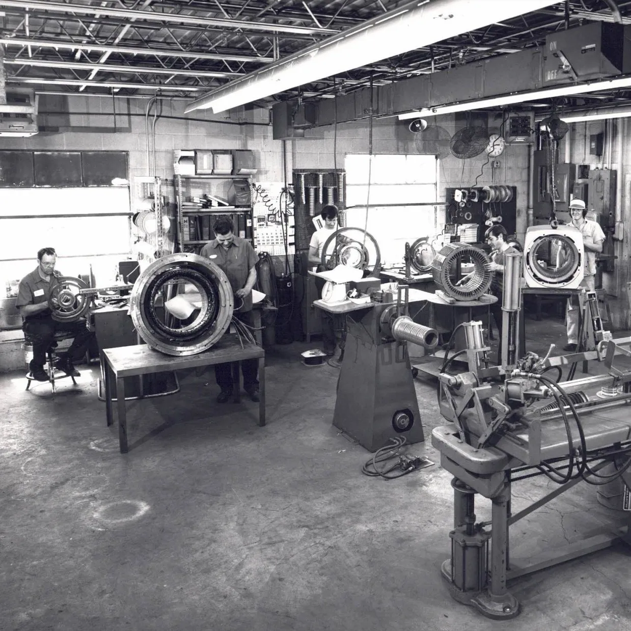 historical image of past production lines